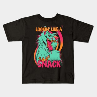 lookin's like a Snack with woft Kids T-Shirt